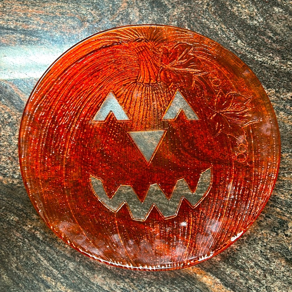 Rare L.E. Smith Glass Co. Vintage Halloween Pumpkin Jack-O-Lantern